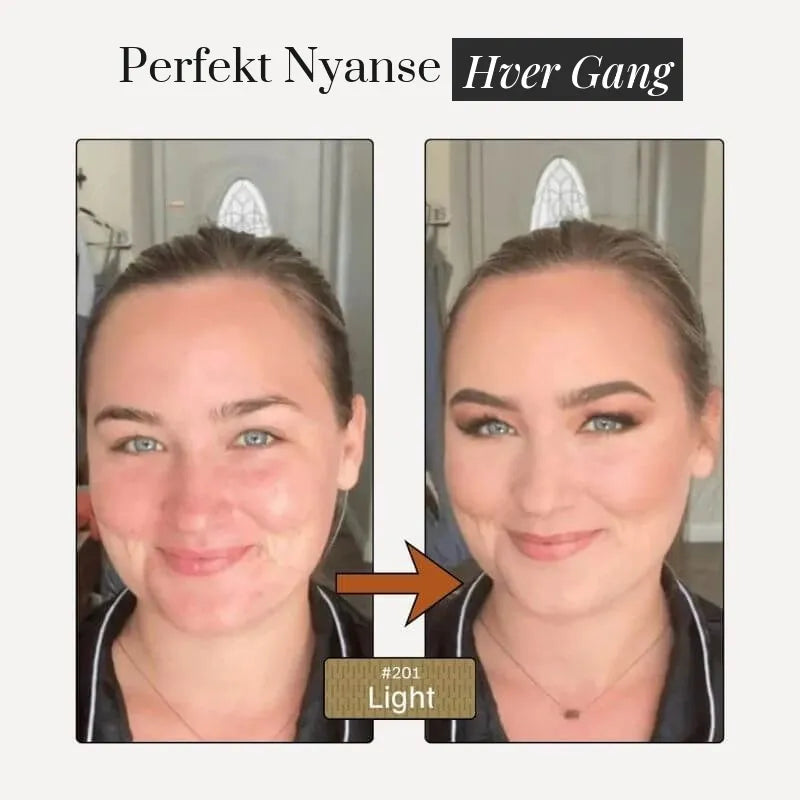 Før og etter i nyansen Light