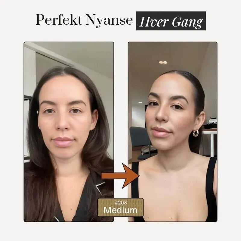 Før og etter i nyansen Medium